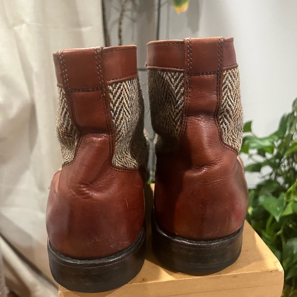 Allen Edmonds Shaker Heights Chilli Brown/Tan Tweed Oxford Dress Boot Men 10.5D - Picture 6 of 15